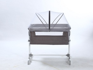 <span class=keywords><strong>Culla</strong></span> Pieghevole in Metallo per Co-sleeping, Lettino Portatile per Soggiorno, Design Moderno, Box Durevole per Bambini, per Due Neonati - Product Image 3