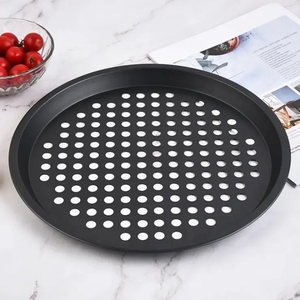 <span class=keywords><strong>Teglia</strong></span> per Pizza Rotonda Homesun con Fondo Forato Antiaderente, Vassoio da Forno in Acciaio al Carbonio per Torte e Quiche - Product Image 1