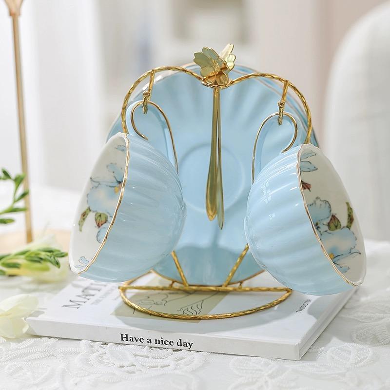 Blue- 2 cups saucers