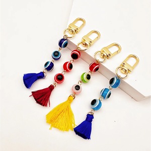Llavero Turco de Ojo Turco Chapado en Oro con Borla, Colgante para Llaves de Coche, Accesorios Hechos a Mano con Cuentas Multicolor, Color Aleatorio - Product Image 1