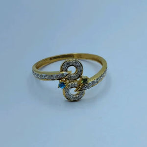 Classic 22K <b>Gold</b> <b>Ring</b> <b>Vintage</b> Circular Turquoise Inlay Design Pure <b>Gold</b> Retro Floral Pattern <b>Ring</b> Elegant Women's Fine Jewelry - Product Image 1