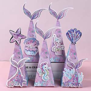 Cajas <span class=keywords><strong>de</strong></span> dulces triangulares <span class=keywords><strong>de</strong></span> sirena, 6 uds., cajas <span class=keywords><strong>de</strong></span> dulces <span class=keywords><strong>de</strong></span> papel DIY <span class=keywords><strong>para</strong></span> niñas, decoraciones <span class=keywords><strong>para</strong></span> fiestas, regalos <span class=keywords><strong>para</strong></span> <span class=keywords><strong>regalar</strong></span>, novedades <span class=keywords><strong>para</strong></span> fiestas - Product Image 1