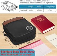Étui de rangement biblique étui de transport biblique avec poche à fermeture éclair et poignée robuste sac biblique