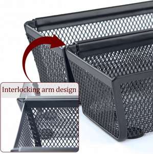 Organizador de malla para cajones de cocina, bandeja para cubiertos con brazo entrelazado para tenedores, cucharas, cuchillos y maquillaje - Product Image 4