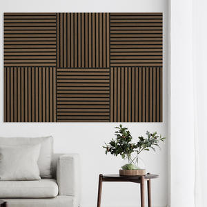 Panneau mural acoustique flexible 3D en MDF, panneau insonorisant à lattes, installation facile, respectueux de l'environnement, réduction de bruit élevée pour chambre à coucher, hôtel, maison - Product Image 2