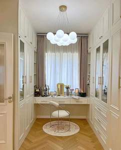 Diseño estilo caliente armario escritorio guardarropa gran espacio muebles de dormitorio de madera Conjunto personalizado de madera maciza de aluminio armario de almacenamiento - Product Image 6