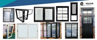 Ventana de Doble Acción con Marco Delgado de Aluminio PNEJOY, Herrajes Alemanes, para Apartamentos y Villas