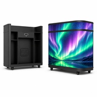 Écran LED d'intérieur tout-en-un 1920x960 P2.0 incurvé GOB mobile, luminosité 600 CD pour centre d'accueil d'entreprise et affichage de marque