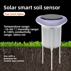 KLZD Zonne-aangedreven intelligente bodemtemperatuur- en vochtigheidssensor, elektrische geleidbaarheidssensor Sph055 Tuya Smart Detector voor groenten - Product Image 6