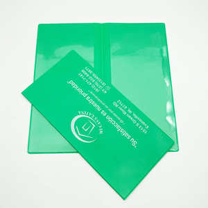 Porte-documents PVC pliable à deux volets, couleur unie, personnalisable, avec fermeture à clip, format 4 pouces, pour impression de billets, coupons, cartes et portefeuille de <span class=keywords><strong>voyage</strong></span> - Product Image 2