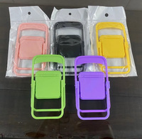Support de téléphone portable pliable multifonction pour chaise de bureau, plateau en plastique couleur macaron mignon et créatif pour outils de salle de bain