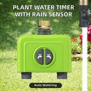 Temporizador de Riego Inteligente para Plantas de Interior/Exterior, Sistema de Control de Riego con Sensor de Lluvia, Funciona con Batería, 2 Zonas, para Jardín - Product Image 2