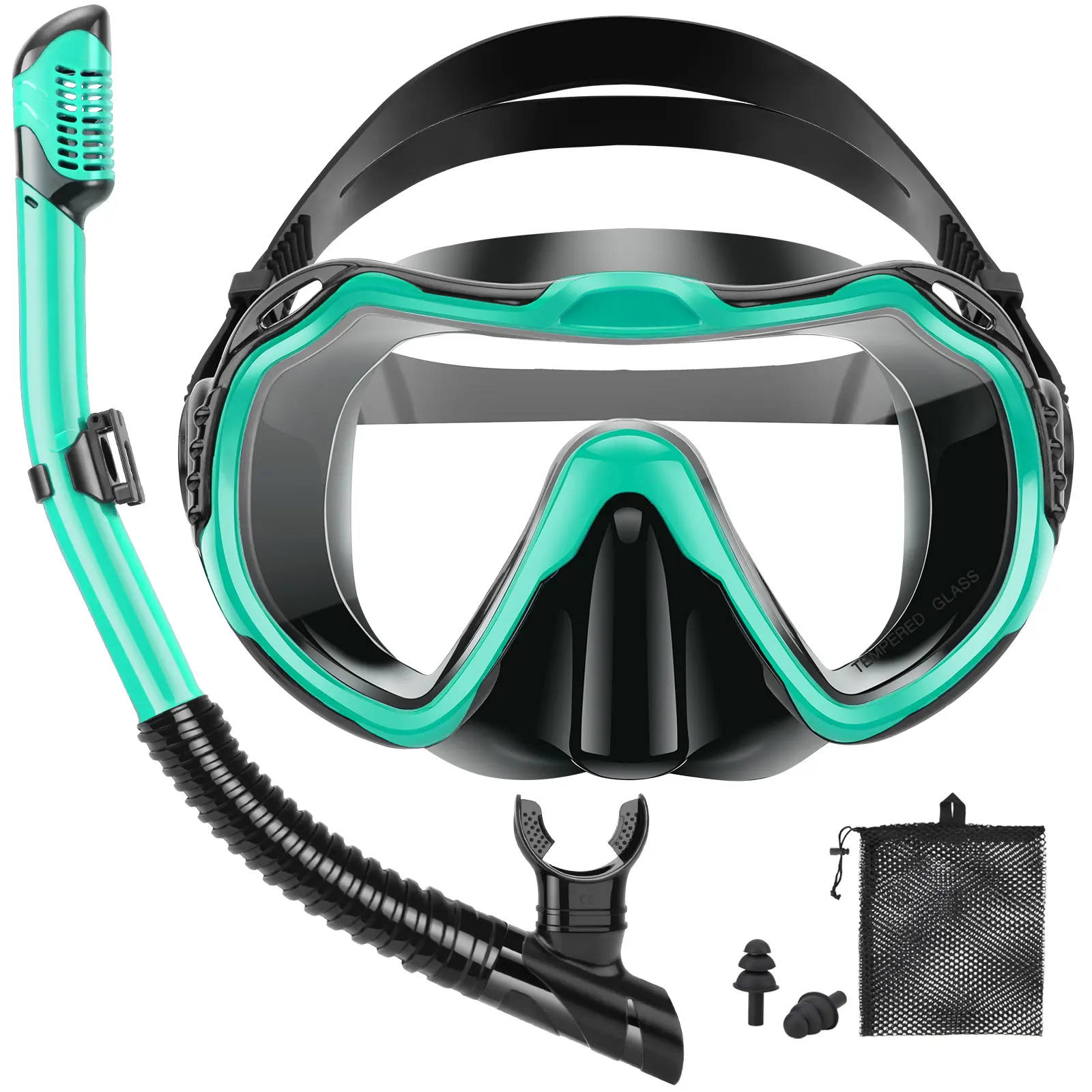 Profession elle wasserdichte Tauchmaske Schnorchel Maske Ausrüstung Brille Brille Tauchen Schwimmen Easy Breath Tube Set