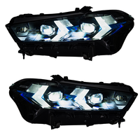 Phares LED laser adaptatifs pour BMW X5 G05 (2019-2026) avec feux de jour et clignotants, boîtier noir, mise à niveau LCI