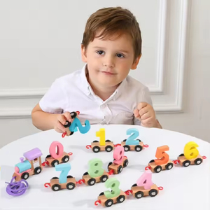 Alfabeto tren 26 letras fuerte rompecabezas de madera Regalo de Cumpleaños alfabeto tren bloques de construcción conjunto bebé regalo de cumpleaños - Product Image 4