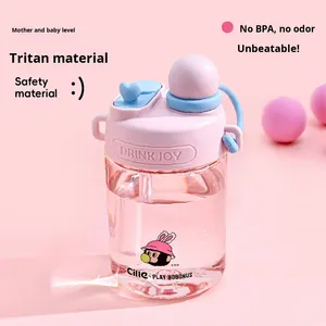 Bouteille d'eau Xile pour enfants, pour garçons et filles, sports de plein air estivaux, portable, type paille Tritan, double gobelet à boire - Product Image 2