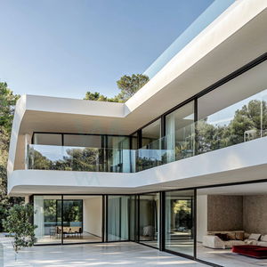 Tốt Nhất Người Bán Tốt Nhất Người Bán Kính Lan can Ban Công Ngoài Trời Hệ Thống Ban Công Kính Không Khung Lan can U Hàng Rào Nhôm Hồ Sơ - Product Image 5