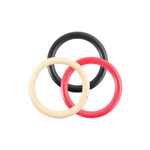 Anneaux de gymnastique Moriyasu 28 mm en ABS et bois, anneaux ronds suspendus pour l'entraînement physique à domicile - Product Image 1