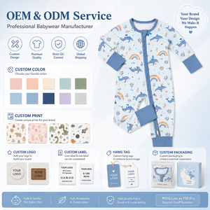 Combinaison pour bébé en bambou et élasthanne ultra-douce, respirante, pour nourrissons, vêtements de bébé de qualité supérieure pour dormir - Product Image 3
