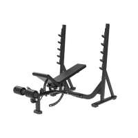 Rack de musculation professionnel 3-en-1 pour presse à banc, compétition et usage commercial en salle de sport