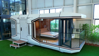 Maison miniature de luxe au design moderne, structure en acier, maison capsule, hôtel préfabriqué en conteneur, maison modulaire mobile pour la vie en plein air