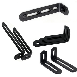 Soportes Triangulares Negros Ajustables para Muebles, Soportes Anti-Vuelco para Estanterías, Accesorios de Ferretería, Marca SSR - Product Image 1