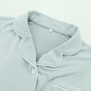 Ensemble de pyjama en modal à manches longues pour femmes respirant classique Polyester Modal tricoté décontracté vêtements de maison doux court automne - Product Image 1