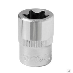 Accesorio para llave de vaso Yato Star Socket 1/2 pulgadas, cromado, de grado industrial, de acero con alto contenido de carbono, E10 a E24 - Product Image 1