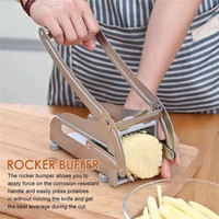 Aardappelsnijmachine Multifunctioneel roestvrij staal Gesneden handmatig groentesnijder Gereedschap Aardappelsnijder Komkommer Fruit en groenten