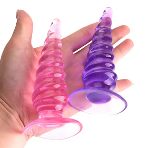 Heetverkopende anale masturbatie-apparaat, spiraalvormige grote anale expander plug, ijsjes-geïnspireerd seksspeeltje voor mannen en vrouwen - Product Image 1