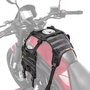 Sac de réservoir de carburant universel en cuir imperméable pour moto, pratique, avec rangement latéral pour outils, extension, base de montage universelle - Product Image 3