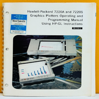 PLC 07220-90002 1979 7220a/7220s 그래픽 플로터 보증 제품용 매뉴얼
