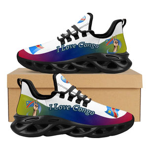 Sneakers Leggere da Donna con Design della Bandiera del Congo, Scarpe Slip-on da Tennis, Spedizione Diretta, Personalizzabili con Nome e Immagine - Product Image 4