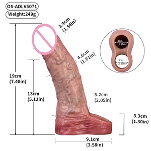 OS-ADLV5071 Male Sex Toys Penis Sleeves 10 <b>Vibration</b> Modes Adult Toys Male <b>Vibrator</b> Realistic Penis Enlarger Thicken for Couples - Product Image 6