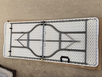 Tables de repas commerciales d'extérieur en plastique de haute qualité, pliantes, 30x72 (180 cm, 6 pieds), pour entrepôt et parc, vente en gros