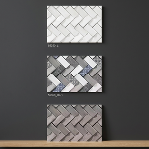 Azulejos de pared de cerámica de diseño de madera 3D moderno 12x18 pulgadas 30x45 cm Interior de baño brillante suministro al por mayor azulejos de porcelana pulida - Product Image 3