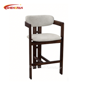 Nouveaux tabourets de bar en bois de frêne avec accoudoirs, chaises de bar en bois massif, chaises de salle à manger, café, restaurant, meubles commerciaux pour la maison - Product Image 3