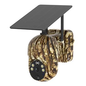 3MP Pan355&deg;Tilt100&deg; IP66 Waterproof Solar Floodlight <strong>Camera</strong> <strong>IR</strong> Night Vision Full Color for Hunting Trail Outdoor Use CMOS - Product Image 1