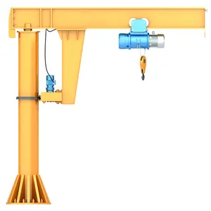 High Quality Stationary Electric Small Column Standing Swing Arm Hoisting Jib Crane 5 Ton