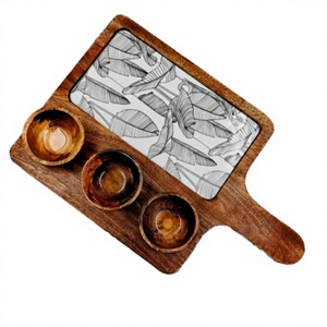 Frutero Rectangular de Madera Ecológica y Duradera con Acabado Esmaltado de Color, Estilo Nórdico, Plato para Servir con Base Alta para el Hogar, Cocina y Comedor - Product Image 4