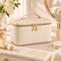 Trousse de Toilette de Voyage Grande Capacité avec Organisateur de Pinceaux et Poignée Supérieure pour Femmes, Personnalisable avec Logo, Vente en Gros