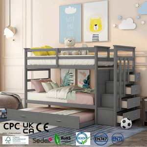 Двухъярусная кровать из натурального массива дерева - Product Image 1