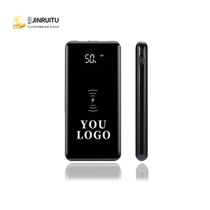 Venta al por mayor de encargo de carga rápida banco de energía móvil Delgado 10000mAh portátil de viaje para el iPhone cargador inalámbrico adaptador de corriente - Product Image 1
