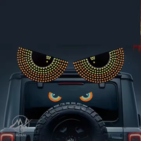 Luz Decorativa LED para Ventana Trasera de Coche, Ojo de Diablo, Luz Ambiental USB, Forma Triangular/Semicircular, Material Plástico, Nueva