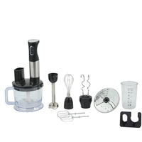 Ensemble de mélangeur électrique mélangeur à main à émulsion pour la préparation des aliments de cuisine avec bol hachoir, trancheuse, tasse à mesurer, crochet de pétrissage