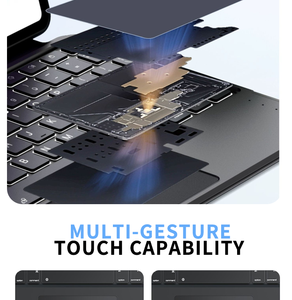 Estuche para teclado inalámbrico Teclado RGB recargable con teclado Trackpad multigesto para Galaxy Tab S9FE +/S10 11/12.4/14.6 pulgadas - Product Image 5