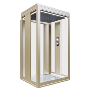 Hành khách biệt thự thang máy tay-vận hành hộ gia đình nhỏ thang máy bộ phận thiết kế hiện đại thủy tinh/Kim loại/thép không gỉ xây dựng - Product Image 5