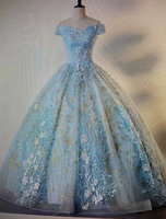 Robe de Quinceañera Dorée Épaules Dénudées, Robe de Bal de Soirée Vintage, Grande Taille Vestidos