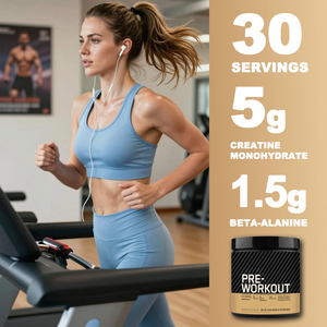 Poudre Pré-Entraînement en Vrac pour la Construction Musculaire, Nutrition, Créatine, Protéine de Lactosérum, Complément Adulte 300g pour Hommes et Femmes, Force et Fitness - Product Image 3