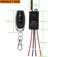 Interrupteur à distance sans fil 12V, relais DC 5V-48V/AC 100V-240V, portée de contrôle 328FT, interrupteur marche/arrêt pour voiture, camping-car, moteur, lumière LED, ventilateur, pompe